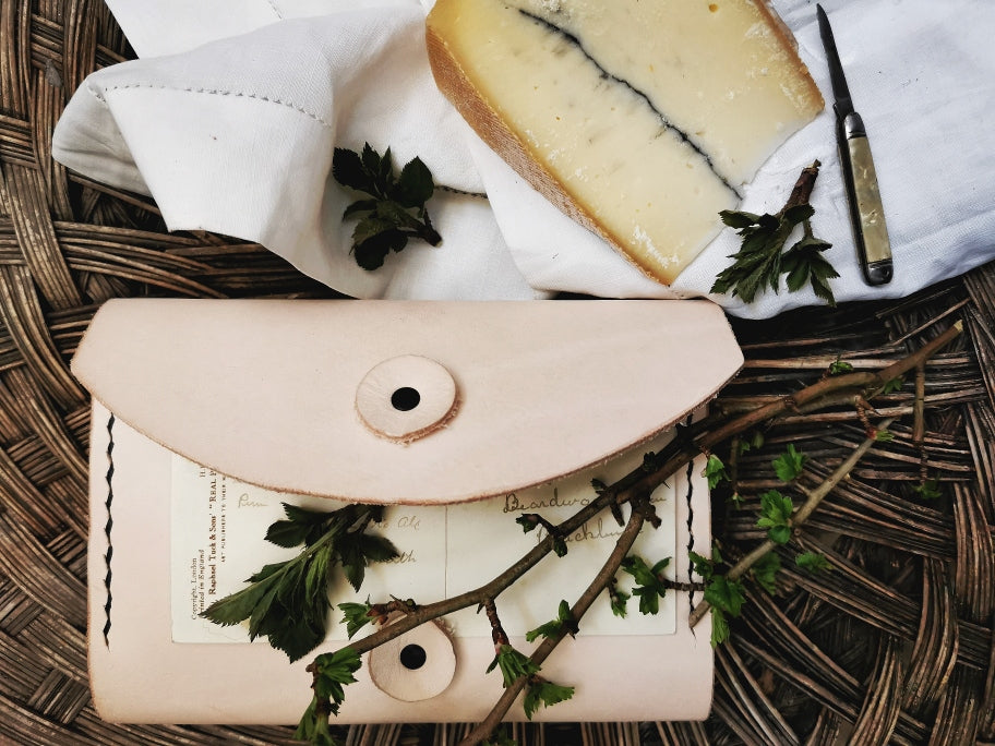 Hawthorn tips and charcoal cheese